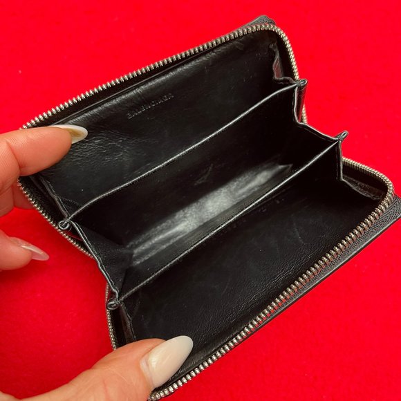 Auc BALENCIAGA Everyday Leather Zippy Zip Around wallet - Picture 6 of 13